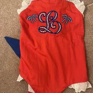 L Monogrammed summer bubble Outfit
